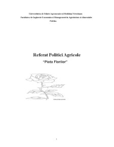 Piața florilor - politici agricole - Pagina 1