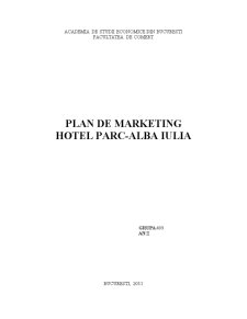 Plan de Marketing Hotel Parc - Pagina 1