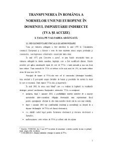 Transpunerea în România a Normelor Uniunii Europene în Domeniul Impozitării Indirecte - Pagina 2