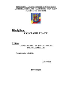 Contabilitatea și Controlul Imobilizărilor - Pagina 1
