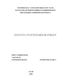Statutul Funcționarilor Publici - Pagina 1