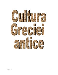 Cultura Greciei Antice - Pagina 1