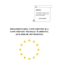 Reglementări ale concurenței în spațiul european - Pagina 1