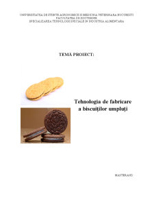 Fluxul tehnologic de fabricare al biscuiților - Pagina 1