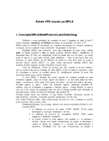 Retele VPN Bazate pe MPLS - Pagina 1