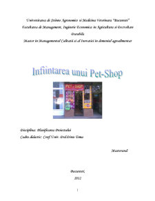 Înființarea unui pet-shop - Pagina 1