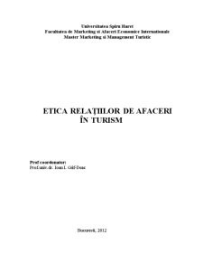Etica Relațiilor de Afaceri în Turism - Pagina 1