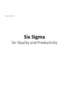 Six Sigma for Quality and Productivity - Pagina 1