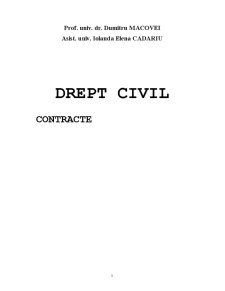 Drept Civil - Contracte - Pagina 1