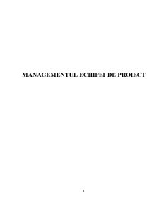 Managementul Echipei de Proiect - Pagina 1