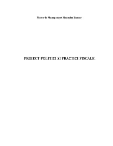 Politici și Practici Fiscale - Pagina 1