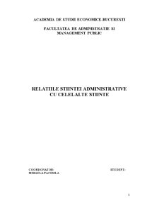 Relațiile științei administrative cu celelalte științe - Pagina 1