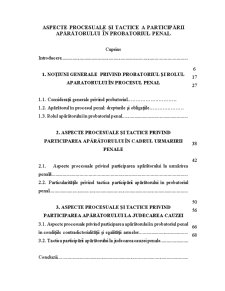 Aspecte Procesuale și Tactice a Participării Apărătorului în Probatoriul Penal - Pagina 1