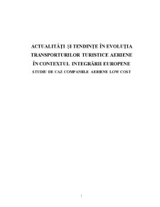 Actualități și Tendințe în Evoluția Transporturilor Turistice Aeriene - Pagina 1