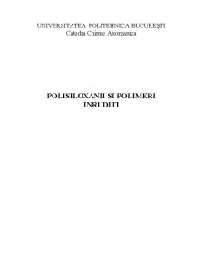 Polisiloxanii și polimeri înrudiți - Pagina 1
