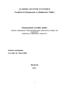 Studiu comparativ privind prestarea serviciului public de sănătate. România vs Republica Moldova - Pagina 1