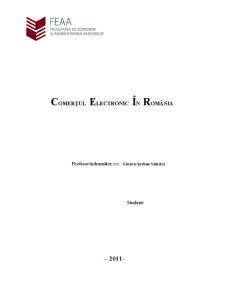 Comerțul Electronic în România - Pagina 1