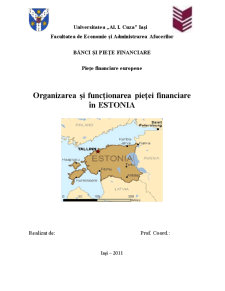 Organizarea și funcționarea pieței financiare din Estonia - Pagina 1