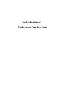 Ion I.C. Brătianu și conferința de pace de la Paris - Pagina 1