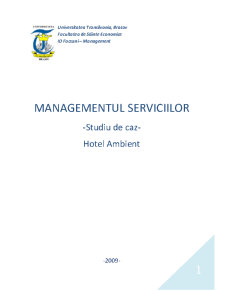 Managementul Serviciilor pentru Hotel Ambient - Pagina 1