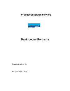 Produse și Servicii Bancare - Prezentare Leumi Bank - Pagina 1