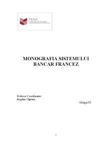 Monografia Sistemului Bancar Francez - Pagina 1