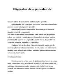 Oligozaharide și Polizaharide - Pagina 1