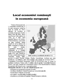 Locul economiei romanești în cadrul economiei europene - Pagina 1