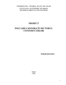 Poluarea Sonoră în Sectorul Construcțiilor - Pagina 1