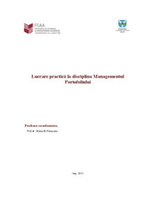 Lucrare Practică la Disciplina Managementul Portofoliului - Pagina 1