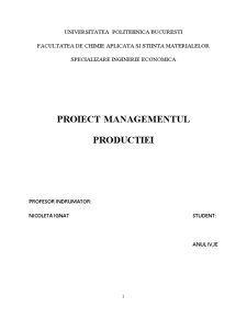 Managementul producției - ordonanțarea producției - Pagina 1
