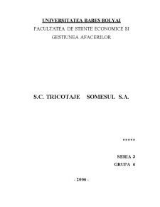 Studiu de caz- SC Tricotaje Someșul SA - Pagina 1