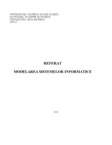 Modelarea Sistemelor Informatice - Pagina 1