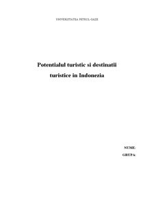 Potențialul turistic și destinații turistice în Indonezia - Pagina 1
