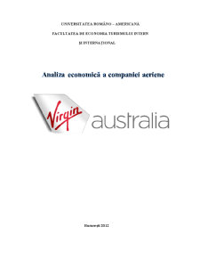 Analiza economică a companiei Virgin Australia - Pagina 1
