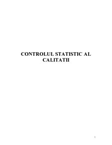 Controlul statistic al calității - Pagina 1