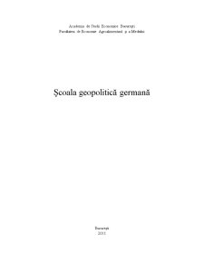 Școala Geopolitică Germană - Pagina 1