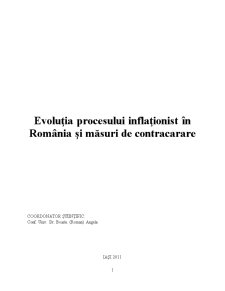 Evoluția Procesului Inflaționist în România și Măsuri de Contracarare - Pagina 1