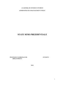 State semiprezidențiale - Pagina 1