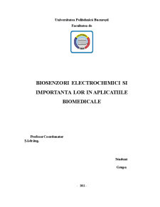Biosenzori electrochimici și importanța lor în aplicațiile biomedicale - Pagina 1