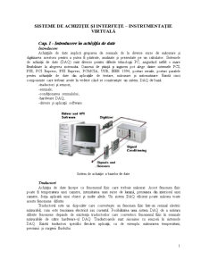 Sisteme de Achiziție și Interfețe - Instrumentație Virtuală - Pagina 1