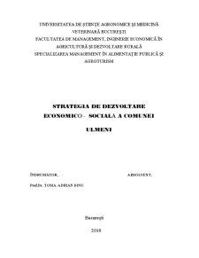 Strategia de Dezvoltare Economico - Socială a Comunei Ulmeni - Pagina 1