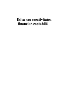 Etica sau Creativitatea financiar-contabilă - Pagina 1