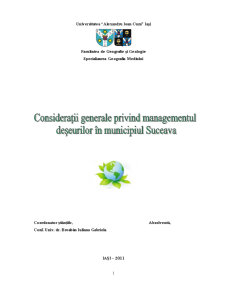 Economia și managementul deșeurilor în Suceava - Pagina 1