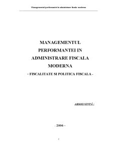Managementul performanței în administrarea fiscală modernă - Pagina 2