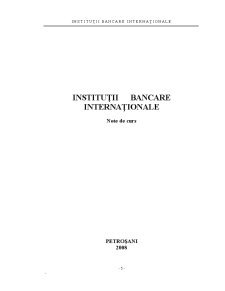 Instituții Bancare Internaționale - Pagina 1
