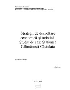 Strategii de dezvoltare economică și turistică - stațiunea Călimănești-Căciulata - Pagina 2