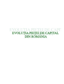 Evoluția pieței de capital în România - Pagina 1