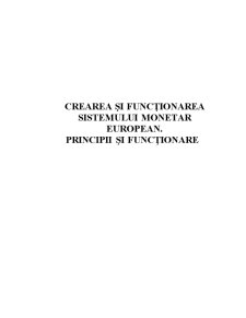 Crearea și funcționarea sistemului monetar internațional - Pagina 1