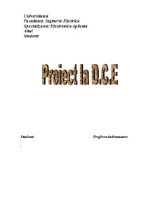Proiect la Dispozitive și Circuite Electrice - Pagina 1